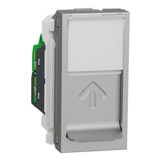 [SCHNU344730] Unica - prise RJ45 simple - cat 6 FTP - 1 mod - Alu - méca seul
