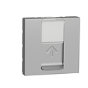 [SCHNU344930] Unica - prise RJ45 simple - cat 6A blindé STP FTP - 2 mod - Alu - méca seul