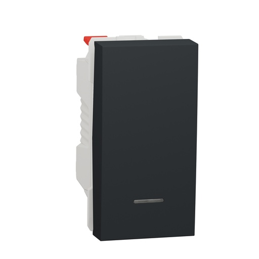 [SCHNU310654N] Unica - poussoir lumineux (localisation) - 10A - 1 mod - Anthracite - méca seul