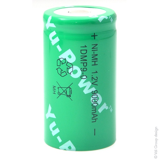 [ENIACH9230] Accumulateur(s) Accus Nimh industriels D 1DMP9-0 HD 1.2V 9Ah FT