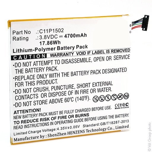 [ENITML90125] Batterie(s) Batterie tablette 3.8V 4700mAh