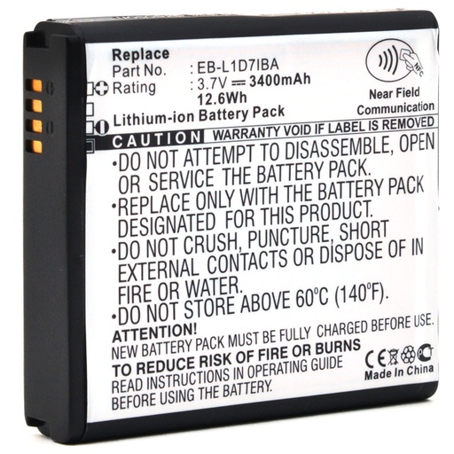 [ENIGML90305] Blister(s) x 1 Batterie téléphone portable pour Samsung 3.7V 3400mAh