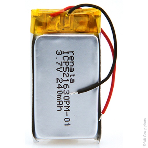 [ENIARL7307] Batterie(s) Batterie Li-Po 1S1P ICP521630PM + PCM UN38.3 3.7V 250mAh fils
