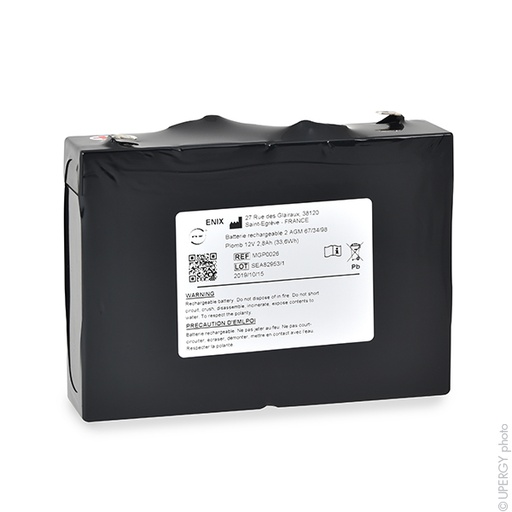 [ENIMGP0026] Pack(s) Batterie médicale pour Critikon 12V 2.8Ah