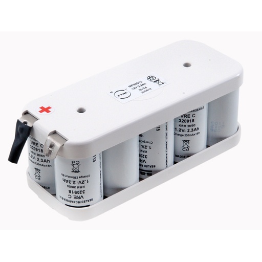[ENIMFN0012] Batterie(s) Batterie Nicd 10x C VRE 10S1P ST2 12V 2.3Ah Cosse