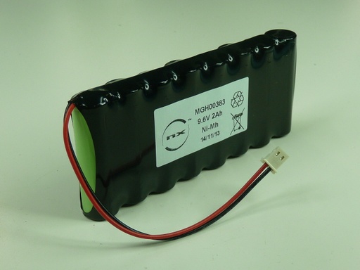 [ENIMGH00383] Pack(s) Batterie Nimh 8x AA NX 8S1P ST1 9.6V 2Ah MOLEX