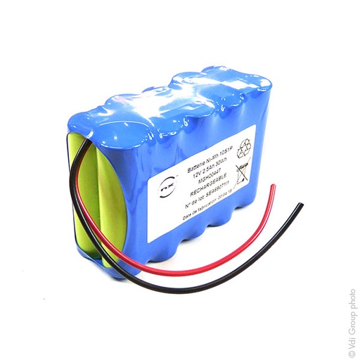 [ENIMGH00447] Pack(s) Batterie Nimh 10x AA NX 10S1P ST2 12V 2.5Ah Fils