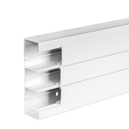 [SCHISM10500P] OptiLine 45 - goulotte PVC 3 compartiments 185x55x2000mm - au mètre linéaire