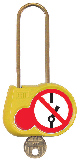 [CATAL240SJ111EX] cadenas export jaune 70mm d.4mm clé identique 111
