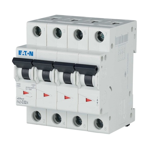 [EAT279064] Disjoncteur modulaire FAZ, 32A, 4P, 15kA (IEC/EN 60947-2), courbe C
