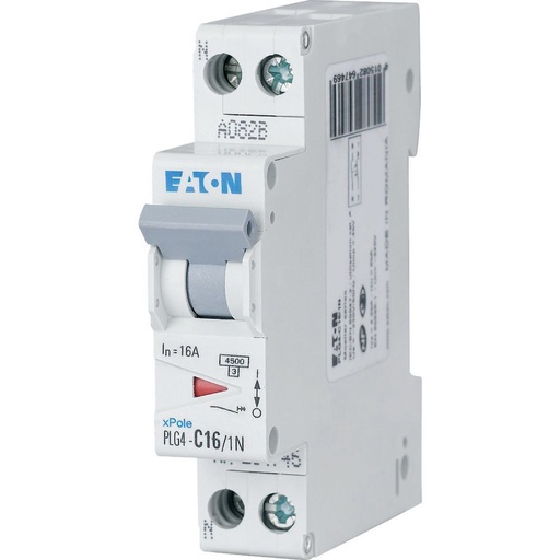 [EAT264746] Disjoncteur modulaire, 1P+N, 16A, courbe C, 4,5kA (EN 60898)