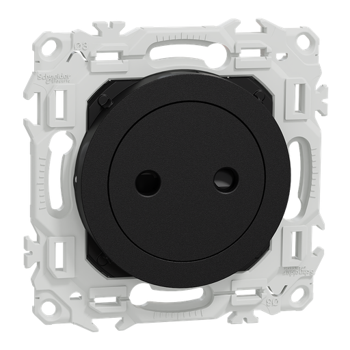 [SCHS940033] Odace - prise 2P affleurante - bornes automatiques - noir onyx