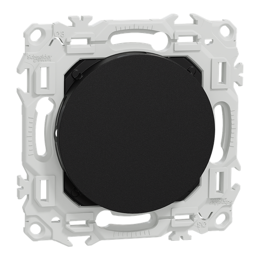[SCHS940666] Odace - obturateur - pré-perçage pour sortie de câble - noir onyx
