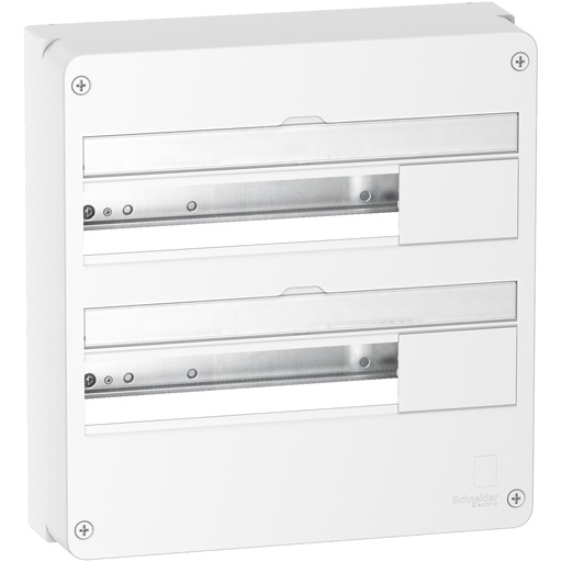 [SCHR9H18402] Resi9 - Coffret en saillie Blanc (RAL 9003)- 2 rangées de 18 modules