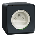 [SCHMUR35031] Mureva Styl - Prise courant 2P+T - saillie - IP55 - IK08 - connexion auto - gris