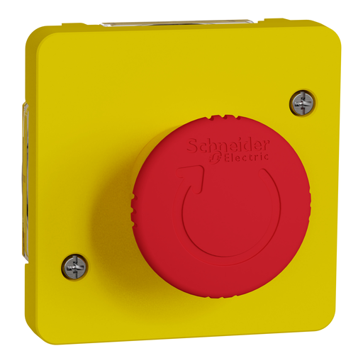 [SCHMUR35053] Mureva Styl - Arrêt d'urgence 1/4 tour - composable IP55 - IK08 - jaune