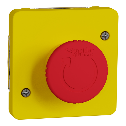 [SCHMUR35053] Mureva Styl - Arrêt d'urgence 1/4 tour - composable IP55 - IK08 - jaune