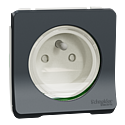 [SCHMUR36133] Mureva Styl - Prise de courant 2P+T - composable -IP55-IK08 - connex auto - gris