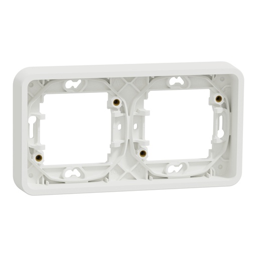 [SCHMUR39101] Mureva Styl - Cadre 2 postes horizontal - encastré - IP55 - IK08 - blanc