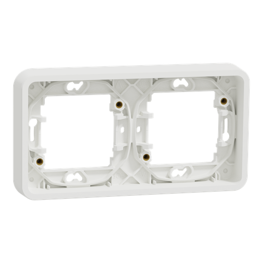 [SCHMUR39101] Mureva Styl - Cadre 2 postes horizontal - encastré - IP55 - IK08 - blanc