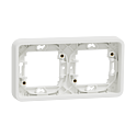 [SCHMUR39101] Mureva Styl - Cadre 2 postes horizontal - encastré - IP55 - IK08 - blanc