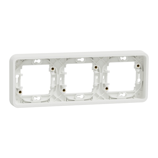 [SCHMUR39109] Mureva Styl - Cadre 3 postes horizontal - encastré - IP55 - IK08 - blanc