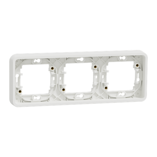 [SCHMUR39109] Mureva Styl - Cadre 3 postes horizontal - encastré - IP55 - IK08 - blanc