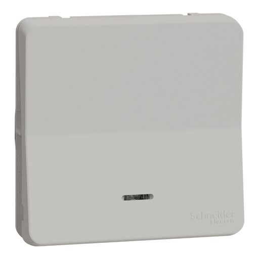 [SCHMUR39127] Mureva Styl - Bouton poussoir lumineux LED - composable - IP55 - IK08 - blanc