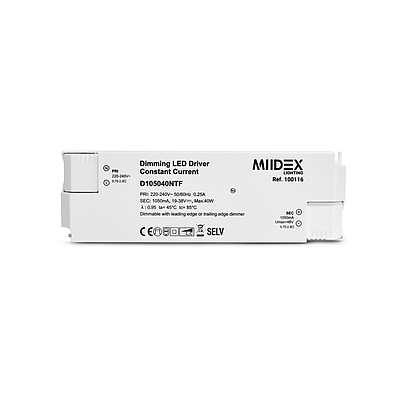 [MII100116] ALIM LED 19-38V DIM COUPURE DE PHASE 40W 1050MA IP20