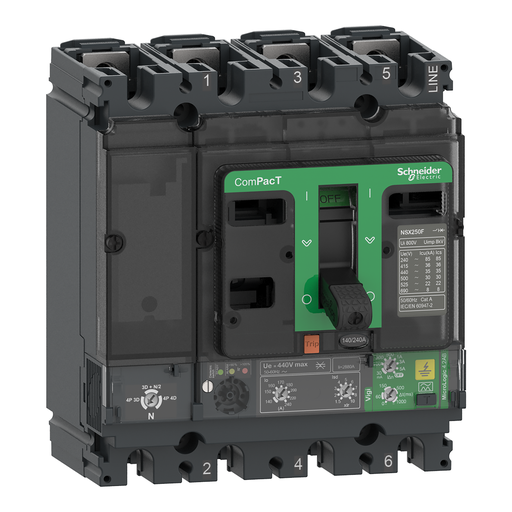 [SCHC25F44B240] ComPacT NSX250F - Disj. Vigi - MicroLogic 4.2AB 240A - 4P4D - 36kA - fixe