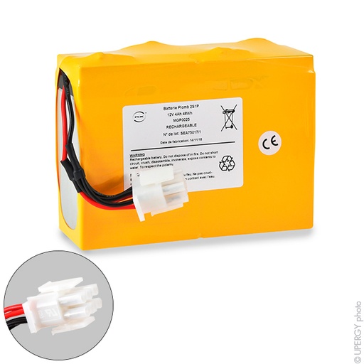 [ENIMGP0025] Pack(s) Batterie médicale rechargeable Philips / HP Codemaster M1758 12V 4Ah AMP