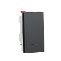 [SCHNU310354S] Unica - va-et-vient lum témoin - 10A - connex rapide - 1 mod - Anthr - méca seul