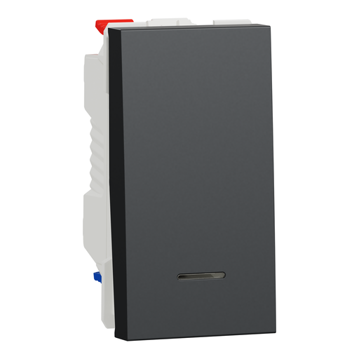 [SCHNU310354S] Unica - va-et-vient lum témoin - 10A - connex rapide - 1 mod - Anthr - méca seul