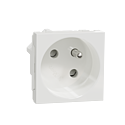 [SCHNU304918T] Unica - prise 2P+T - FR - 45° - goulotte - raccord rapide - Blanc - méca seul