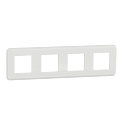 [SCHNU400818] Unica Pro - plaque de finition - Blanc - 4 postes