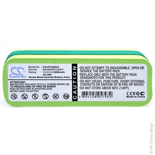 [ENIAMH9076] Batterie(s) Batterie aspirateur compatible Infinuvo 14.4V 2.8Ah
