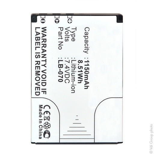 [ENIFML90191] Blister(s) x 1 Batterie appareil photo - caméra 7.4V 1150mAh