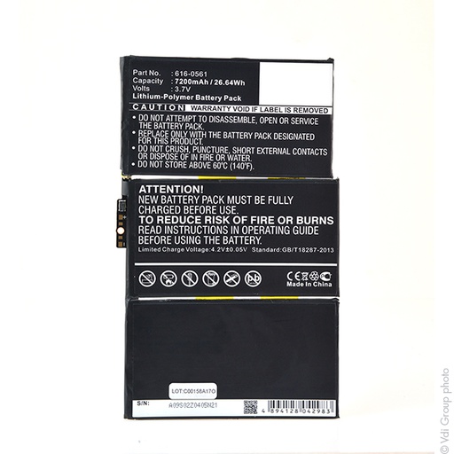 [ENITML90002] Batterie(s) Batterie tablette 3.7V 7200mAh