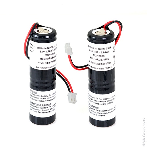 [ENIMGN0886] Pack(s) Batterie eclairage secours (lot de 2 batteries) 2x SC HT 2S1P ST4 2.4V 1