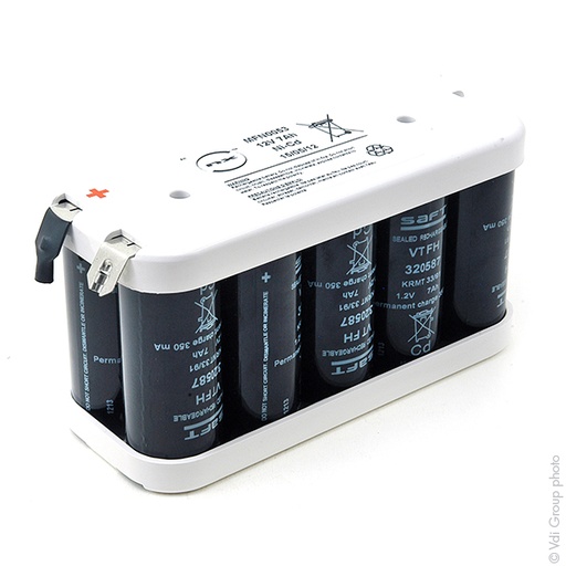 [ENIMFN0053] Pack(s) Batterie eclairage secours 10x F VT 10S1P ST2 12V 7Ah Cosse