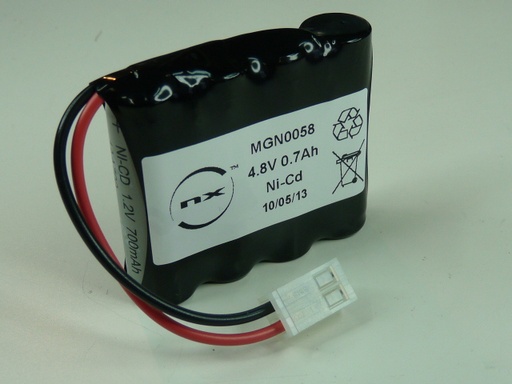 [ENIMGN0058] Accumulateur(s) Batterie Nicd 4x AA NX 4S1P ST1 4.8V 700mAh MOLEX