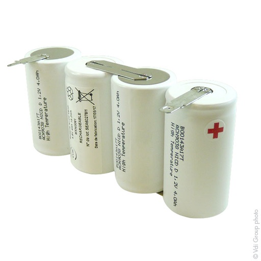 [ENIMXN0061] Batterie(s) Batterie Nicd 4x D HT 4S1P ST1 4.8V 4Ah Cosse