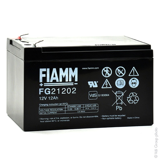 [ENIAMP8550] Batterie(s) Batterie plomb AGM FIAMM FG21202 12V 12Ah F6.35