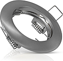 [MII7709] COLLERETTE SUPPORT DE SPOT DIAM 78MM ARGENT FIXE