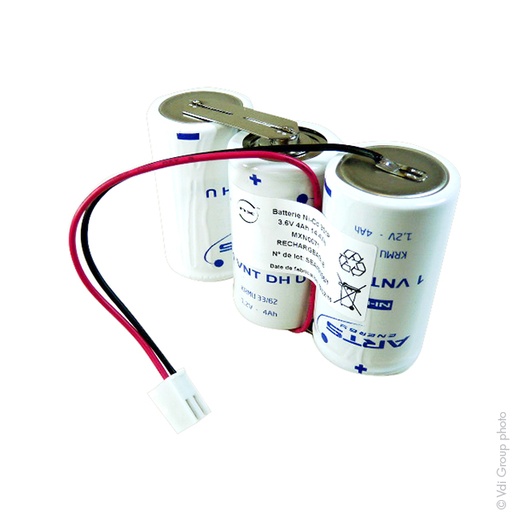 [ENIMXN0071] Batterie(s) Batterie eclairage secours 3x D 3S1P ST1 3.6V 4.2Ah JST