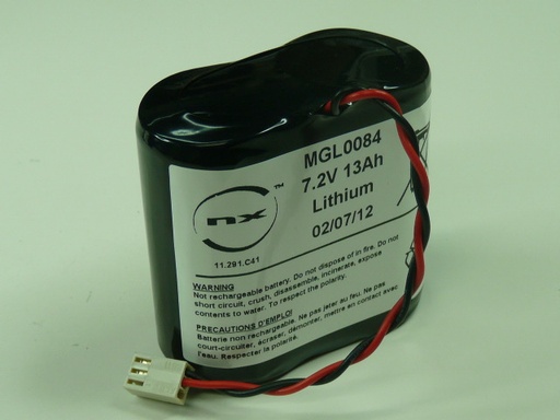 [ENIMGL0084] Pack(s) Batterie lithium 2x D LSH20 2S1P ST1 7.2V 13Ah Molex