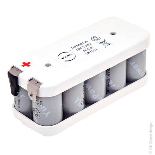 [ENIMFN00115] Batterie(s) Batterie Nicd 10x SC 10S1P ST2 12V 1.8Ah Cosse