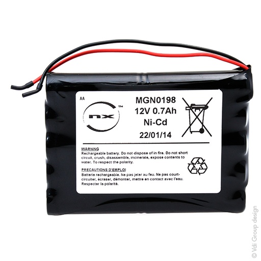 [ENIMGN0198] Pack(s) Batterie Nicd 12x AA 10S1P ST5 12V 700mAh F110