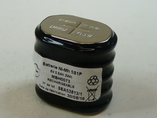 [ENIMBH0073] Pack(s) Batterie Nimh 5x V500HT 5S1P ST4 6V 500mAh S