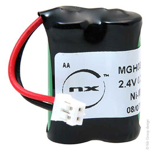 [ENIMGH00494] Pack(s) Batterie Nimh 2x 2/3AAA 2S1P ST1 2.4V 300mAh JST